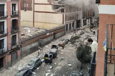 Взрыв в Мадриде разрушил здание в центре города. Видео