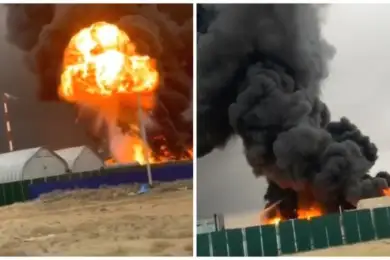 В вахтовом поселке Тенгиз разгорелся пожар