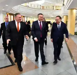 Майк Помпео и Мухтар Тлеуберди