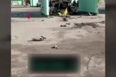 На автозаправке в Узбекистане взорвался автомобиль, видео