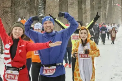 Новый год алматинцы отметили экстремальным марафоном