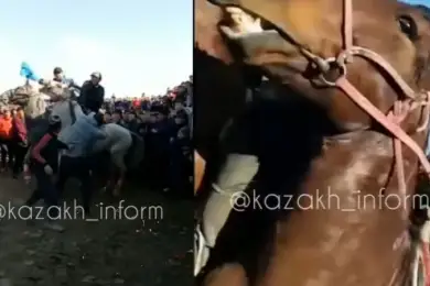 Разъяренные всадники били плетками людей близ Шымкента