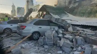 на месте взрыва