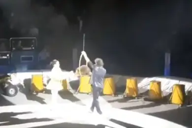 Бобер-циркач помочился на зрителей во время выступления в России