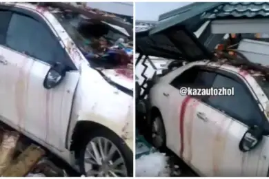 «Кровавые» кадры с места ДТП на трассе близ Щучинска объяснили в полиции