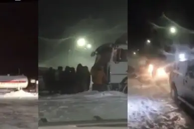 Горячее питание для 150 водителей фур застрявших на трассе Нур-Султан – Павлодар организовали столичные экстренные службы