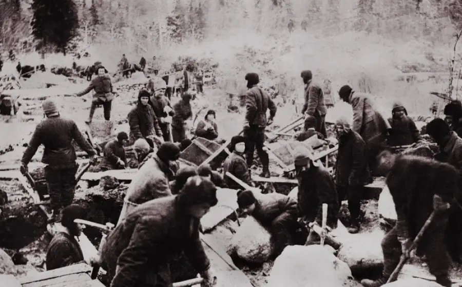 Строительство Беломорско-Балтийского канала. fishki.net