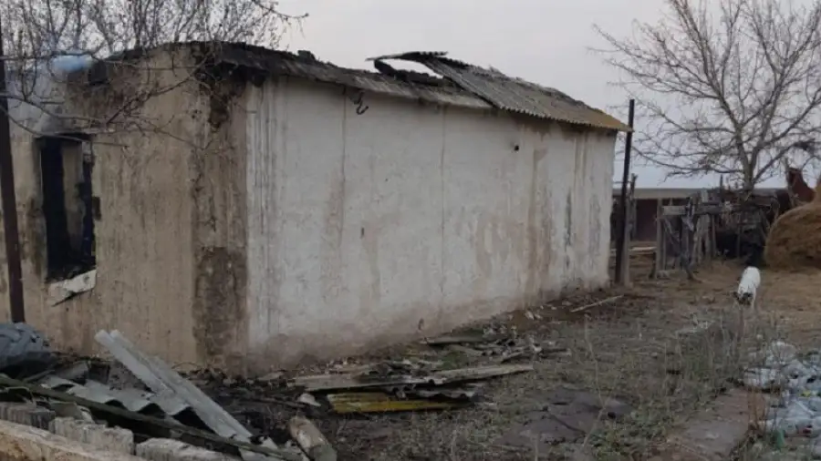 Дом, где погибли Жадыра Жумалиева и двое ее дочерей
