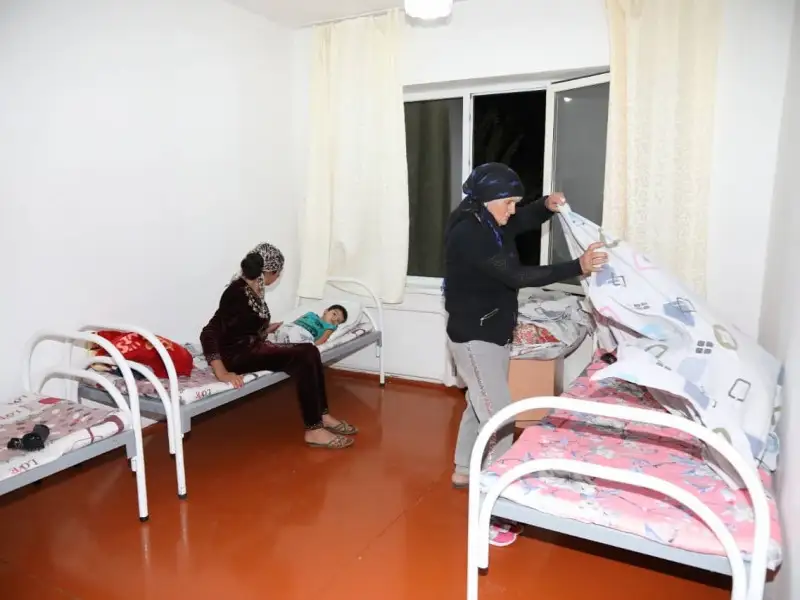 в центре эвакуации