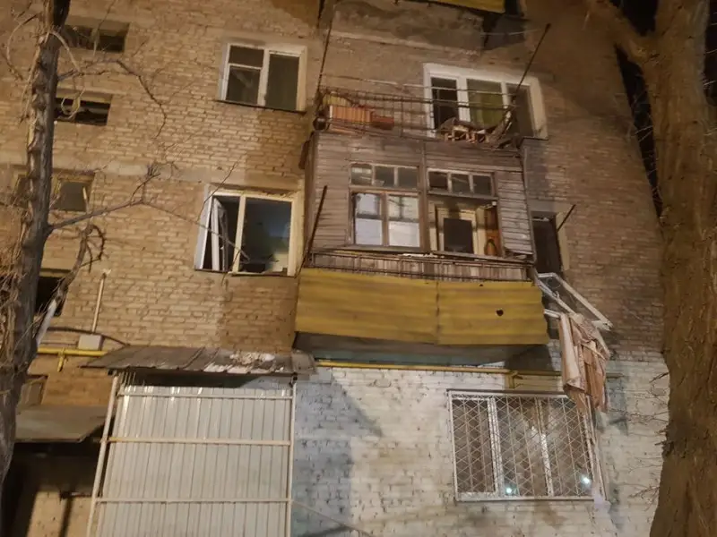 пострадавшая квартира в Талдыкоргане