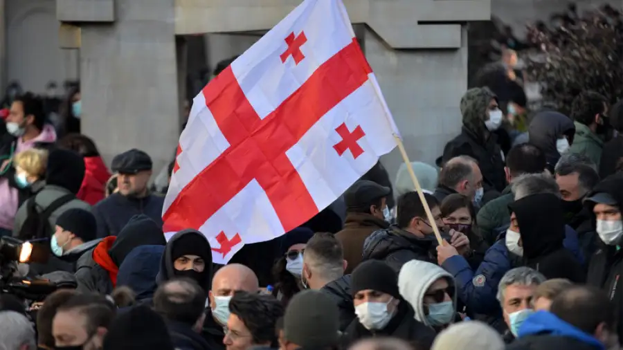 «Нет турецкой оккупации»: улицы Тбилиси перекрыты из-за массовых протестов. Видео