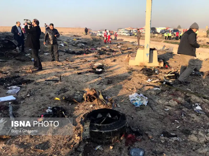 на месте крушения украинского лайнера